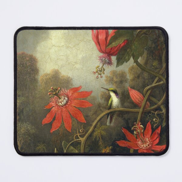 Item preview, Hummingbird and Passionflowers | Martin Johnson Heade | 1885 Bird Nature Art designed and sold by CJET.