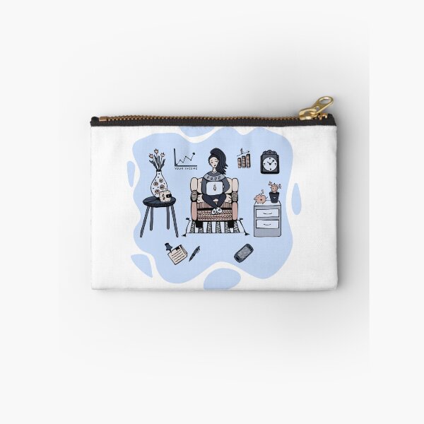 Item preview, Cute woman freelancer at home designed and sold by OM-lova.