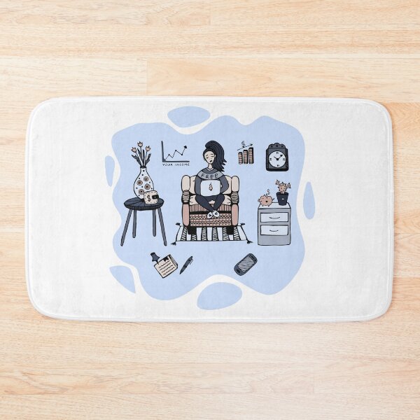 Item preview, Cute woman freelancer at home designed and sold by OM-lova.