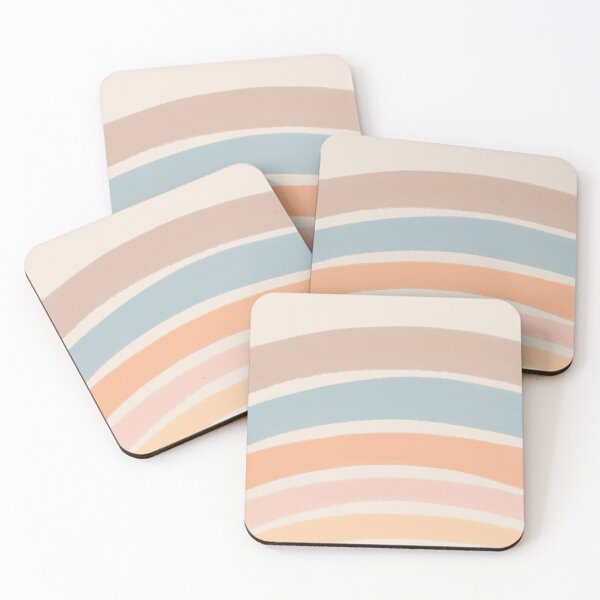 Item preview, Neutral Colors Wavy Lines Curvy Stripes Pattern Boho Aesthetic Sky Blue designed and sold by scorpiolane.