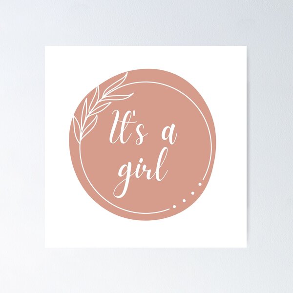 Item preview, It's A Girl! - Pink designed and sold by SuddenlyScandi.
