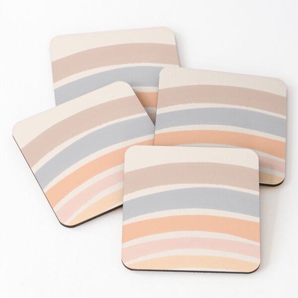 Item preview, Neutral Colors Wavy Lines Curvy Stripes Pattern Boho Aesthetic Stone Blue designed and sold by scorpiolane.