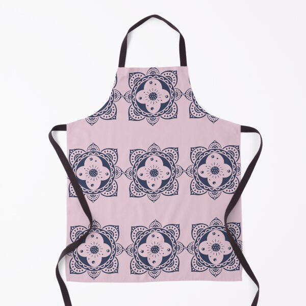 Item preview, *Blue ornament on pale pink* by Berezabella designed and sold by Berezabella.