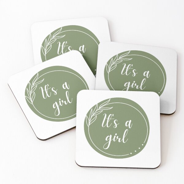 Item preview, It's A Girl! - Green designed and sold by SuddenlyScandi.