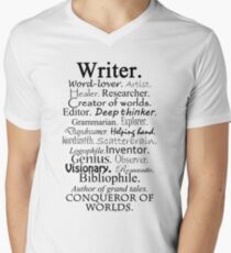 Writer Description Men's V-Neck T-Shirt