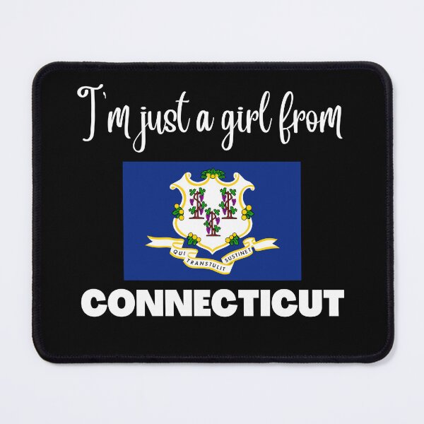 Item preview, I’m just a girl from Connecticut- State pride design for women and girls designed and sold by DesignsByDaddy.