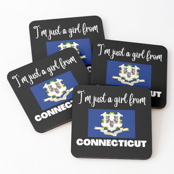 Item preview, I’m just a girl from Connecticut- State pride design for women and girls designed and sold by DesignsByDaddy.