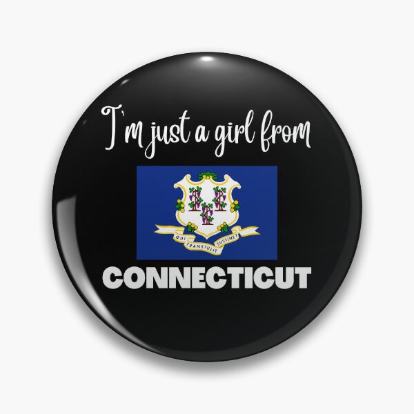 Item preview, I’m just a girl from Connecticut- State pride design for women and girls designed and sold by DesignsByDaddy.