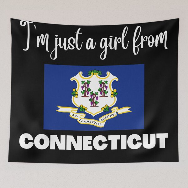 Item preview, I’m just a girl from Connecticut- State pride design for women and girls designed and sold by DesignsByDaddy.