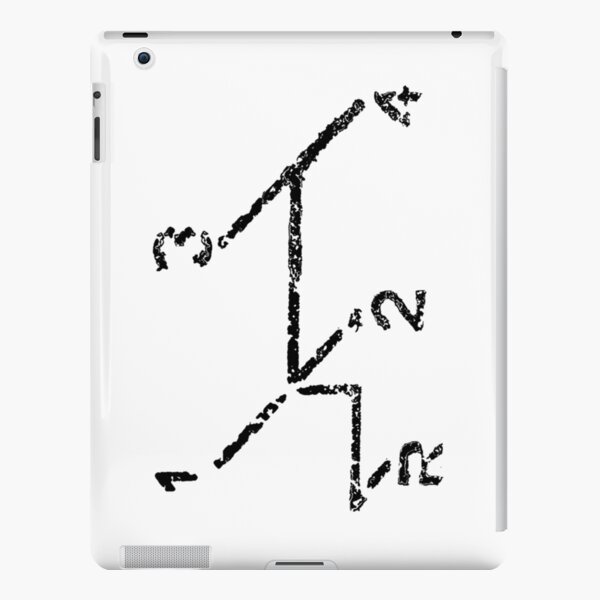 Gear Shift - Black on White - side print iPad Snap Case