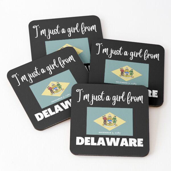 Item preview, I’m just a girl from Delaware- State pride design for women and girls designed and sold by DesignsByDaddy.