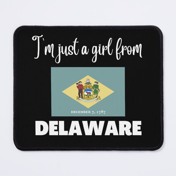 Item preview, I’m just a girl from Delaware- State pride design for women and girls designed and sold by DesignsByDaddy.