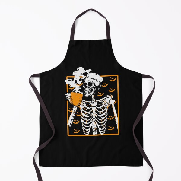 Item preview, Vintage Halloween Skeleton Pumpkin Spice Latte Syrup Creamer designed and sold by Cute Shark.