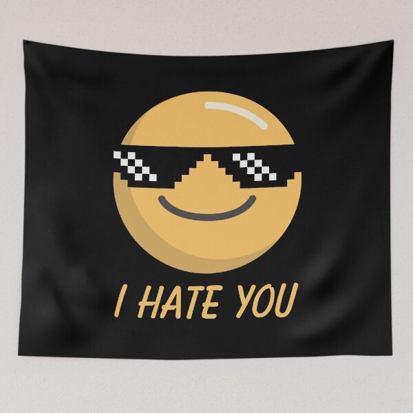 Item preview, Sarcastic Funny Emoticon Smiley Face I Hate You designed and sold by knapst.