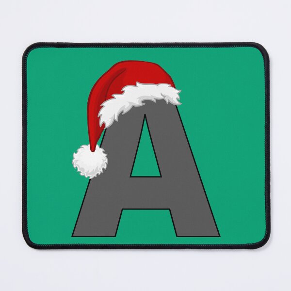 Item preview, Christmas Letter A with Santa Hat designed and sold by Lyssarien.