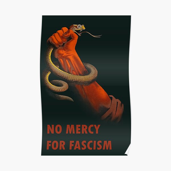 No Mercy for Fascism - Anti-Fascist Art Poster
