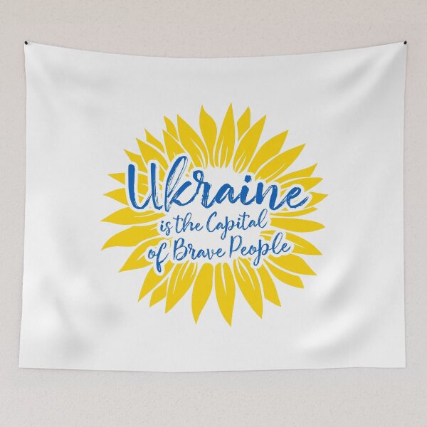 Item preview, Ukraine is the Capital of Brave People Flag Ukrainian Support  designed and sold by lxmag.