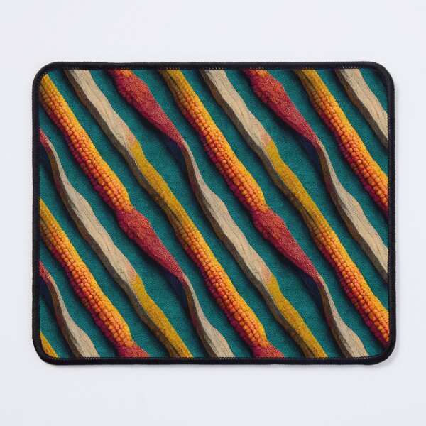 Item preview, 3D Fantasy Colourful Corn in Wavy Diagonal Pinstripe Pattern designed and sold by yennyz.