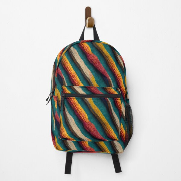 Item preview, 3D Fantasy Colourful Corn in Wavy Diagonal Pinstripe Pattern designed and sold by yennyz.