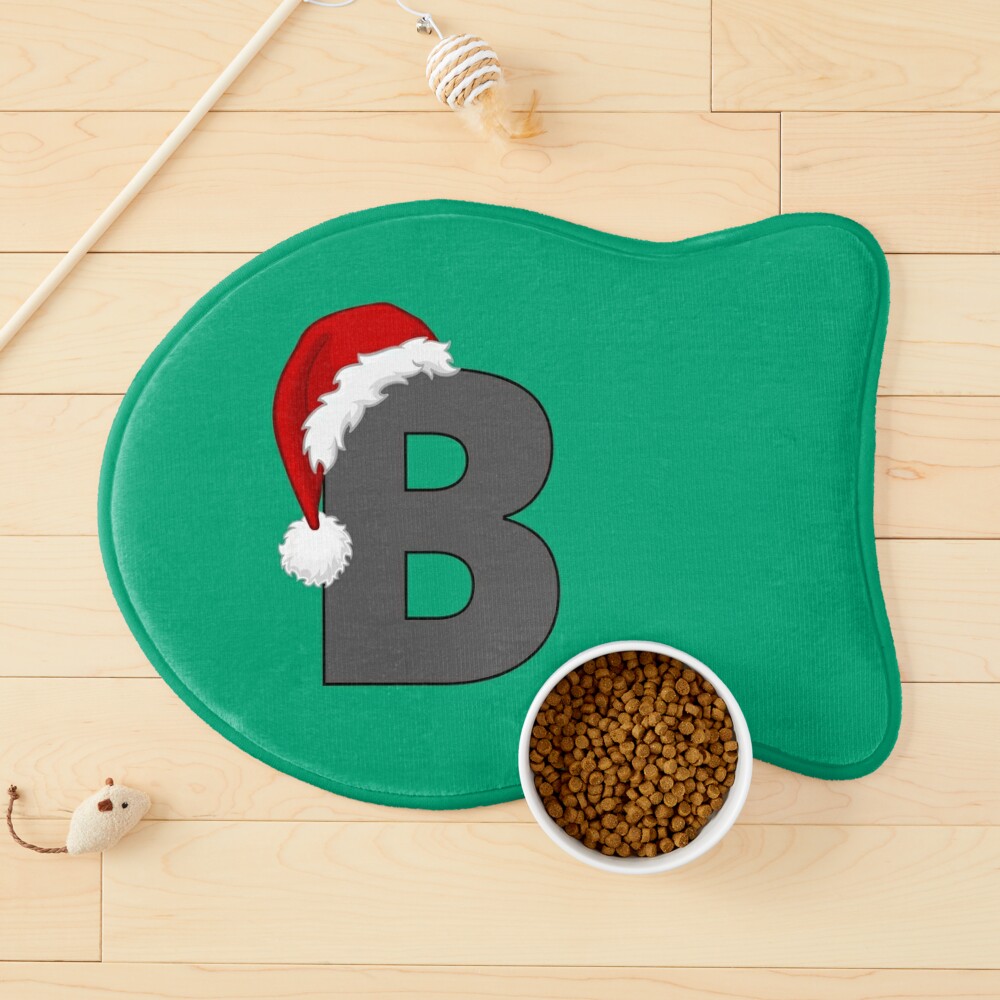 Christmas Letter B with Santa Hat | Photographic Print