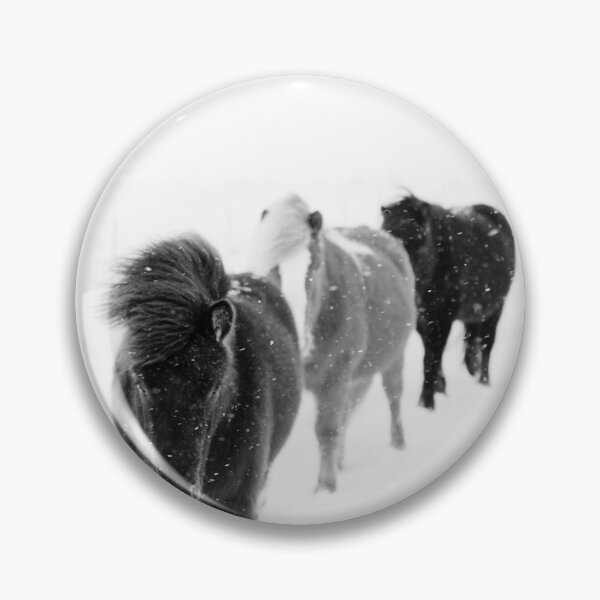 Item preview, Icelandic Horses Walking, black and white designed and sold by Amy Brinkman.