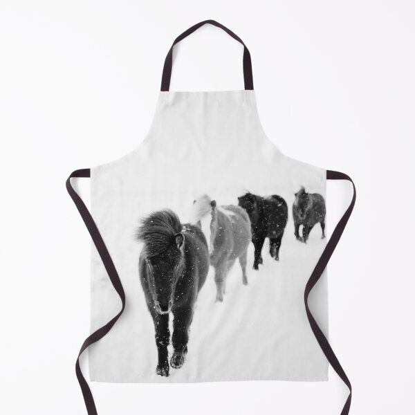 Item preview, Icelandic Horses Walking, black and white designed and sold by Amy Brinkman.