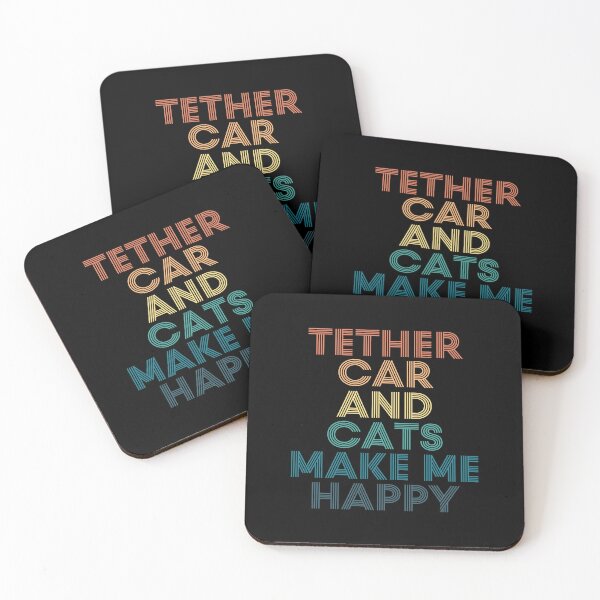 Item preview, Tether Car And Cats Make Me Happy designed and sold by kindxinn.