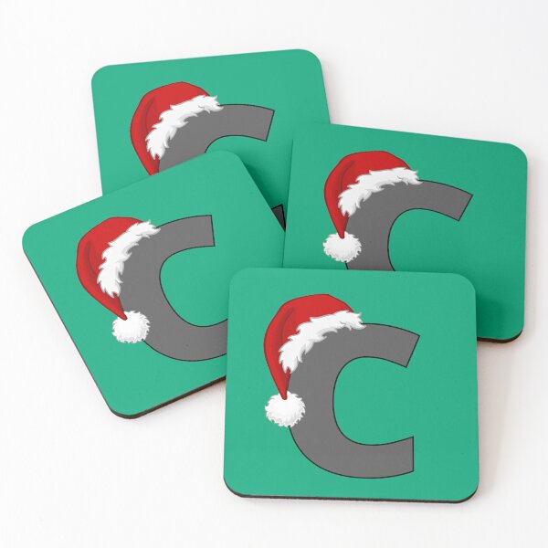 Artikelvorschau, Weihnachtsbuchstabe C mit Weihnachtsmütze entworfen und verkauft von Coffee Lifestyle.