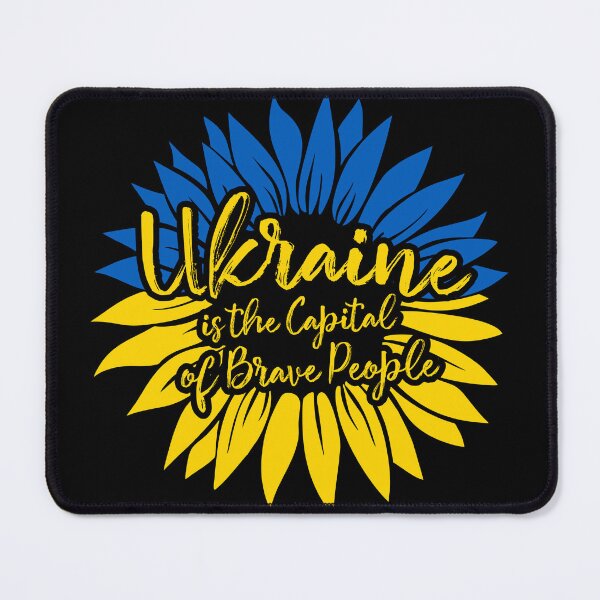 Item preview, Ukrainian Support Ukraine is the Capital of Brave People Sunflower Flag designed and sold by lxmag.