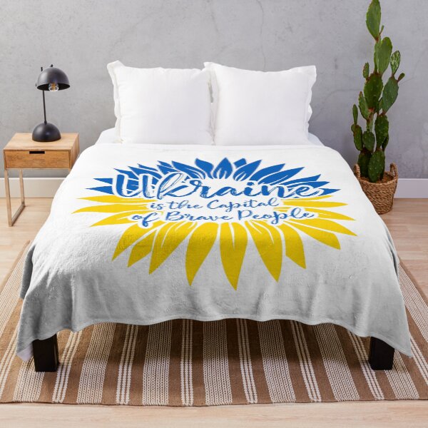 Item preview, Support Ukraine is the Capital of Brave People Flag Ukrainian Sunflower designed and sold by lxmag.