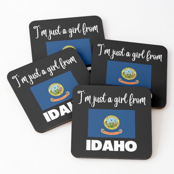 Item preview, I’m just a girl from Idaho- State pride design for women and girls designed and sold by DesignsByDaddy.