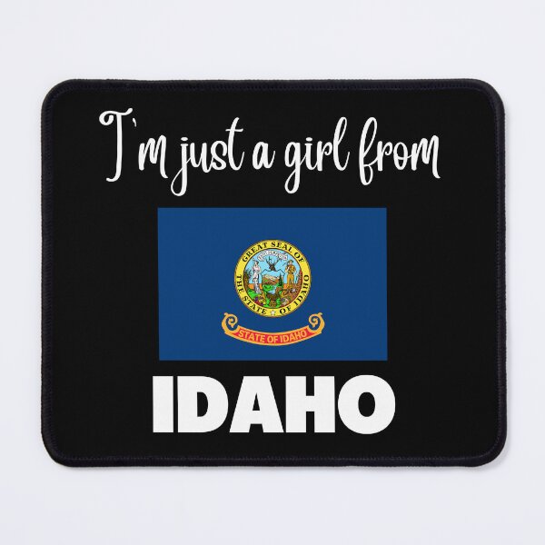Item preview, I’m just a girl from Idaho- State pride design for women and girls designed and sold by DesignsByDaddy.