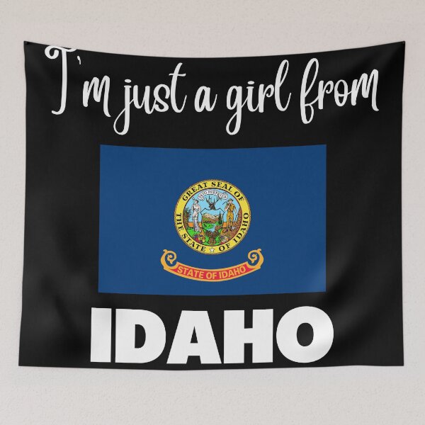 Item preview, I’m just a girl from Idaho- State pride design for women and girls designed and sold by DesignsByDaddy.
