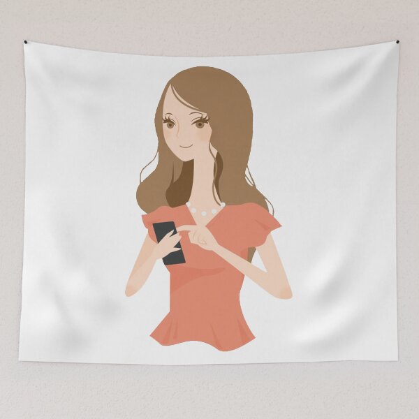 Item preview, A woman and her phone designed and sold by RaionKeiji.