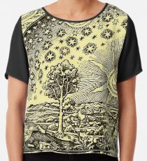 HD Flammarion Woodcut (1888) Cosmic design Chiffon Top