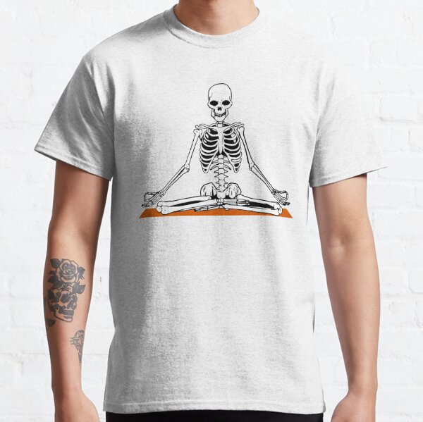Skeleton Yoga T-shirt Pregnant Yoga Teacher Funny Maternity Tee Shirt for  Yoga 