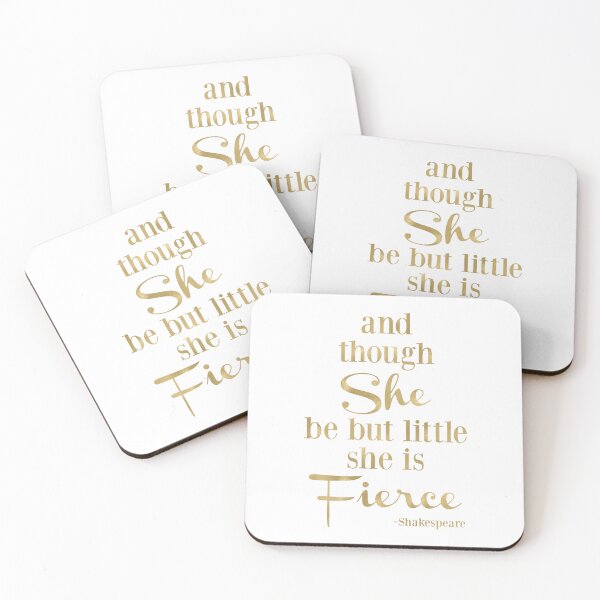 Item preview, She is Little and Fierce - Gold designed and sold by Amy Brinkman.