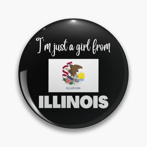 Item preview, I’m just a girl from Illinois- State pride design for women and girls designed and sold by DesignsByDaddy.