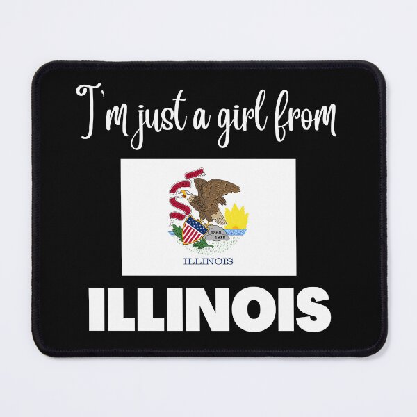 Item preview, I’m just a girl from Illinois- State pride design for women and girls designed and sold by DesignsByDaddy.