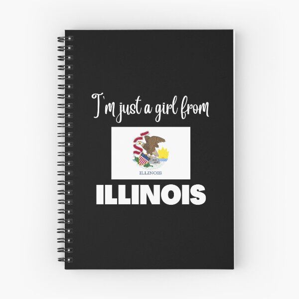 Item preview, I’m just a girl from Illinois- State pride design for women and girls designed and sold by DesignsByDaddy.