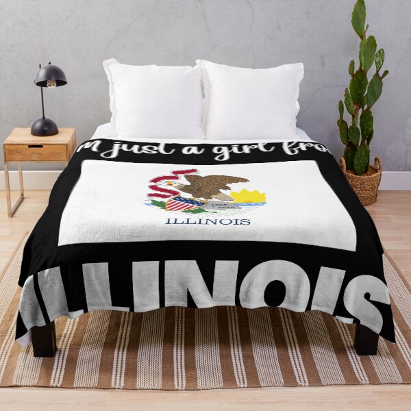 Item preview, I’m just a girl from Illinois- State pride design for women and girls designed and sold by DesignsByDaddy.