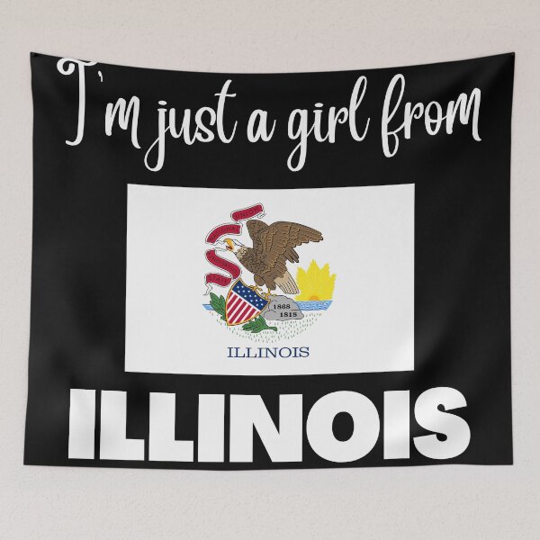 Item preview, I’m just a girl from Illinois- State pride design for women and girls designed and sold by DesignsByDaddy.