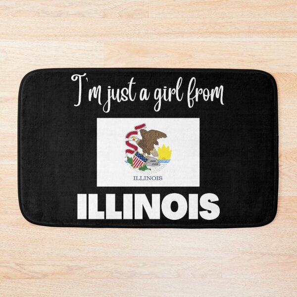 Item preview, I’m just a girl from Illinois- State pride design for women and girls designed and sold by DesignsByDaddy.