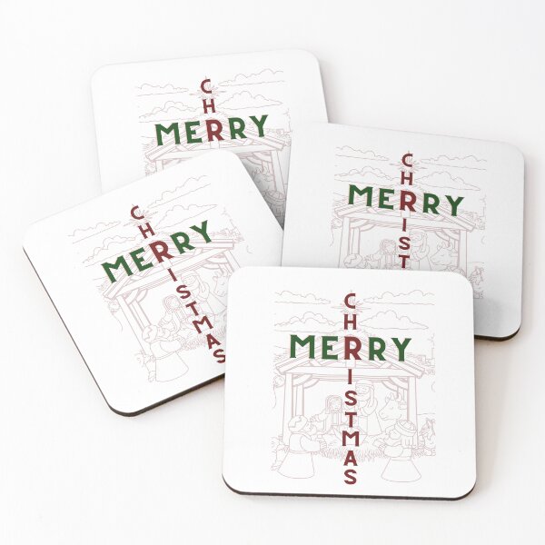 Item preview, Merry Christmas Manger Scene Red Background designed and sold by Ric1926.