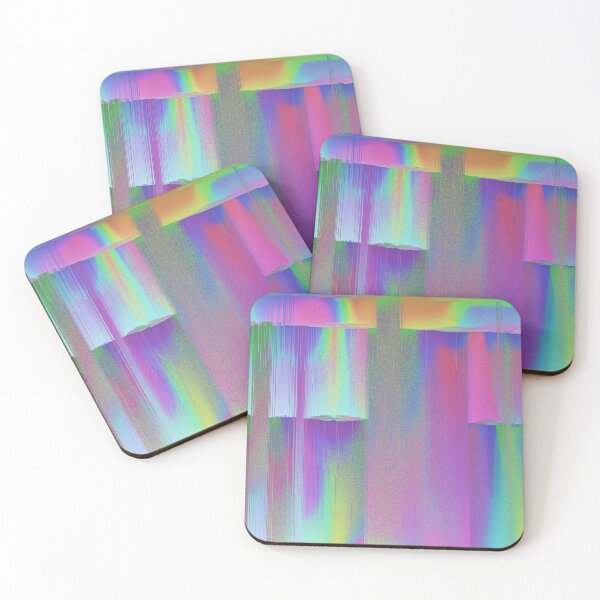 Item preview, Glitch Art Background In Blue, Teal, Lime, Orange, Magenta, Yellow, Green designed and sold by LDTreasures.