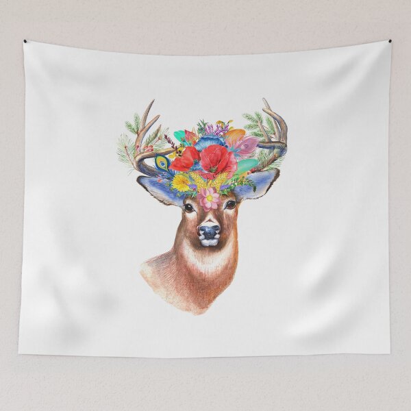 Item preview, flower deer designed and sold by zeljana0504.