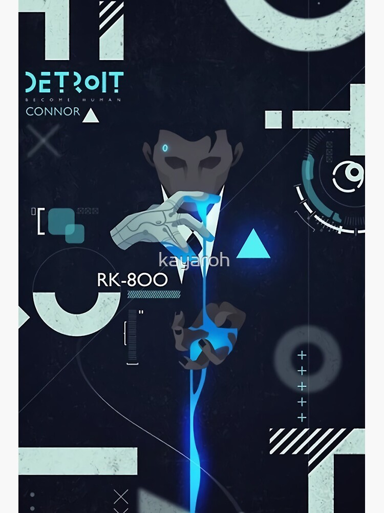 PRINT: Connor Neon 2 From Detroit Become Human Fan Art 