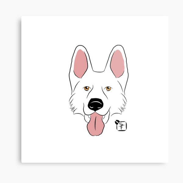 White German Shepherd Metal Print