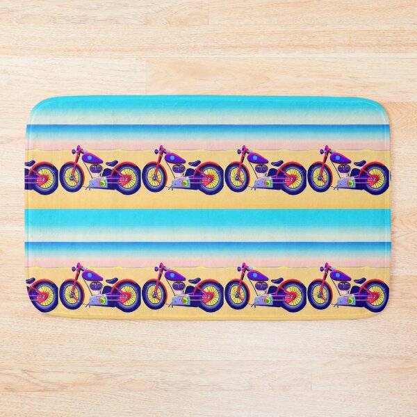 Item preview, RETRO MOTORCYCLE ON THE BEACH designed and sold by sailorsam1805.