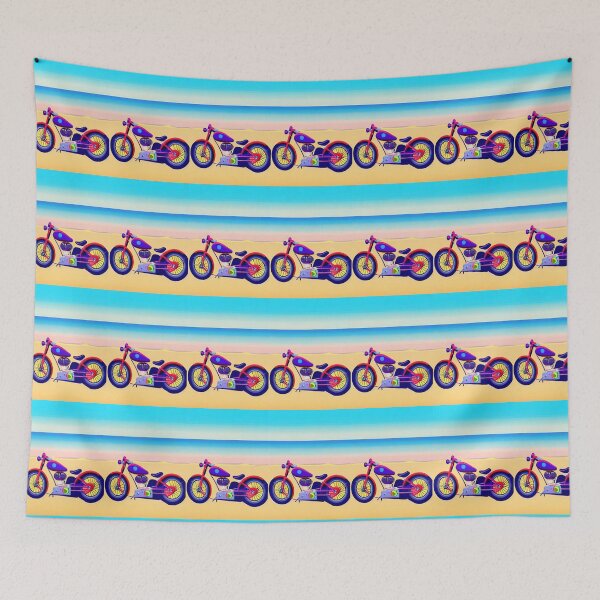 Item preview, RETRO MOTORCYCLE ON THE BEACH designed and sold by sailorsam1805.